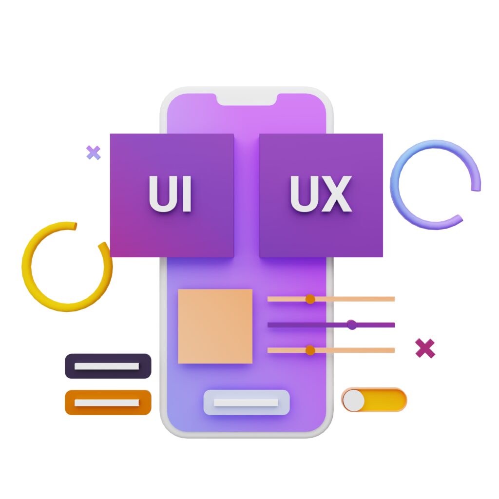 Ilustração comparativa entre UX e UI Design e sua colaboração.